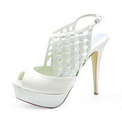 Fashion Satin Stiletto Heel Sandals With Buckle Wedding Shoes (More Colors)