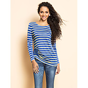 TS Stripes Jersey Blouse froncée