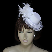 Schöne Cotton / Feder mit Spitze Hochzeit Kopfschmuck