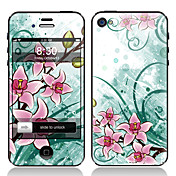 Elegante Flower Design Front-und Back-Schirm-Schutz-Film für iPhone 4/4S