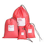Cordão impermeável portátil sacos de armazenamento definido para o curso (cores sortidas, 4-Piece)