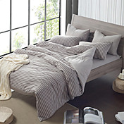 4pcs amy Streifen Baumwolle Jersey Bettbezug Set