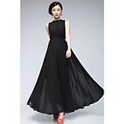 Vrouwen Chiffon plooide Maxi Dress