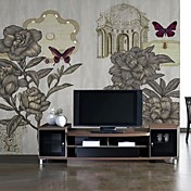 Gravure Bloemen en Animal Botanische Mural