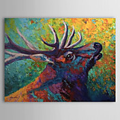 Hand Painted Oliemaleri Animal Deer 1304-AN0081