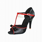 Raso donna su misura T-Strap latino / Ballroom Dance Shoes con fibbia (più colori)