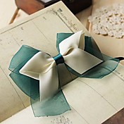Women's Sweet Light Green Bow Handmade Silk Hair Tie