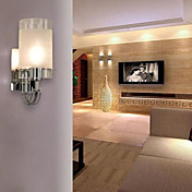 40W Wall Light moderne avec cylindre en verre givré Shade