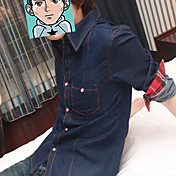 Männer Slim Thin Denim Langarm-Shirt