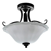 120W encastré transition avec 3 lumières et Frosted Glass Shade (E14/E12)