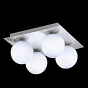 160W moderne plafonnier avec 4 lumières et globe en verre gravé Shades Bas