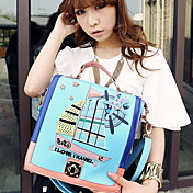Fashion Contrast Color Vintage Sailing Tote