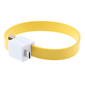 Bracelet en forme de câble USB Micro avec aimant pour Samsung HTC Phones (Jaune)