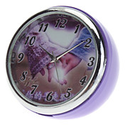 1 "Mini analogico al quarzo orologio desktop (Viola, 1xButton batteria)