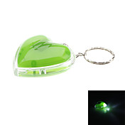 Heart Shaped LED Flashlight Keychain (Random Colors)