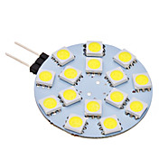 G4 2W 15x5050SMD 120-150LM 6000-6500K Natural White Light LED Spot Bulb (AC 12V)