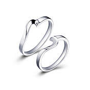 Nydelig platinert Non Stones par 'Rings
