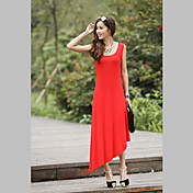 Kvinders Asymmetrisk Hem Maxi Dress