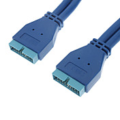 USB3.0 20P M / M Cavo rotondo (0,5 m, Blu)