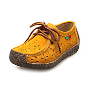 Stylish Leather Flat Heel Closed Toe With Lace-up Casual / Outdoors Shoes(More Colors)