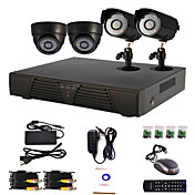 4-Kanal Home and Office DIY CCTV DVR-System (P2P Online, 4 D1 Recording)