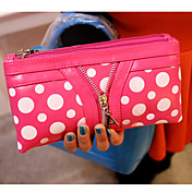 Girl's Cute Zipper Wave Point Wallet