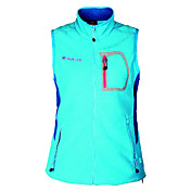 Moda Zipper Fleece Vest femminile (Blu)