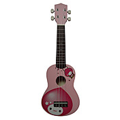 (Swing) Laminated Basswood Soprano Ukulele with Bag/String/Picks(Pink)