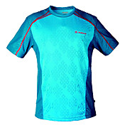 Moda asciugatura rapida rotonda Collare T-shirt da uomo (Blu)
