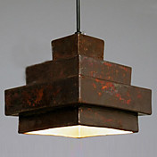 40W Luz Pingente Retro com metal enferrujado Sombra