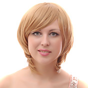 Capless Mixed Hair Light Brown Short Straight Hair Wigs