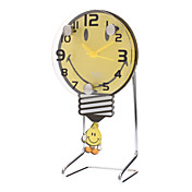 4 "Smiling lampadina Style Analog Clock Pendulum (giallo, 1xAA)
