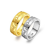 Elegant Platinum Plated/Gold Plated Non Stones Couples' Rings