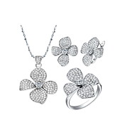 18K Gorgeous Plated With Rhinestone Women's Including Necklaces Earrings Rings