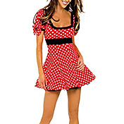 søte mus rosa og whitepolka dame fancy kjole halloween kostyme (2pieces)
