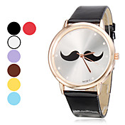 Las mujeres y de la muchacha de la PU de cuarzo analógico reloj de pulsera (colores surtidos)
