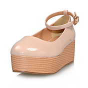Fashion PU Wedge Heel Closed Toe Ankle-Strap Shoes (More Colors)