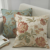 Conjunto de 2 Jacquard Polyester fronha decorativa tradicional
