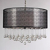 160W Modern Pendant Light with 4 Lights Fissure Style Shade Glass Water Droplet
