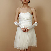 Moda raso senza dita lunghezza del gomito da sposa / sera guanti