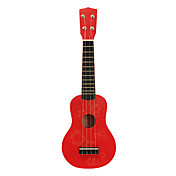 Patrón de flores Plywood Ukulele Soprano para niños (rojo)