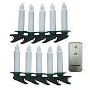 Jogo de 10 Velas multifunções LED Natal Luz com controle remoto