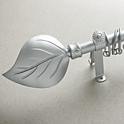 Leaf Finial sølvskinnende Finish Drape Rod