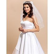 Jolie longueur du coude de mariage voile avec le cercle Floral