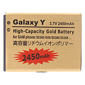 Ad alta capacità batteria del telefono cellulare per Samsung Galaxy Y (3.7V, 2450mAh)