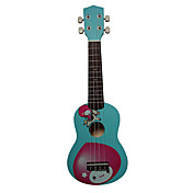 (Cockhorse) Laminated Basswood Soprano Ukulele with Bag/String/Picks(Blue)