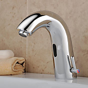 Chrome Bathroom Sink Faucet with Automatic Sensor (Hot and Cold)