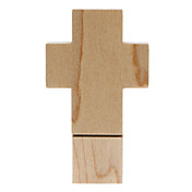 4 Go conception à la mode en bois en forme de croix USB Flash Drive (Brown)