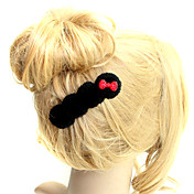 Handmade Black Wool Balls 10cm Sweet Lolita Barrette