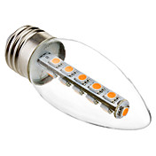 E27 2.5W 145-180LM 16x5050SMD 2800-3200K Warm White LED Light Bulb Candle (220-250V)